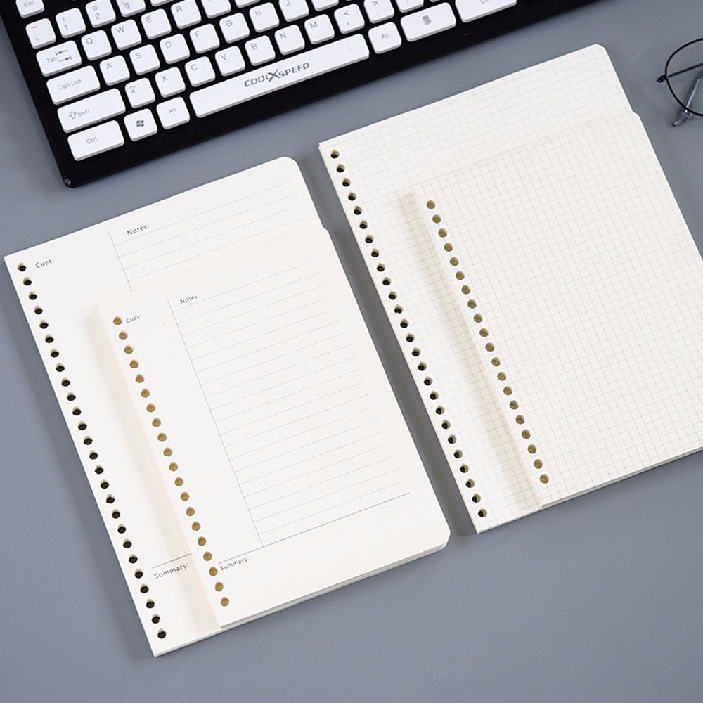 Sổ Ghi Chú Bìa Lá Khổ A5 / B5 20 / 26 Lỗ Tiện Dụng Cho Học Sinh