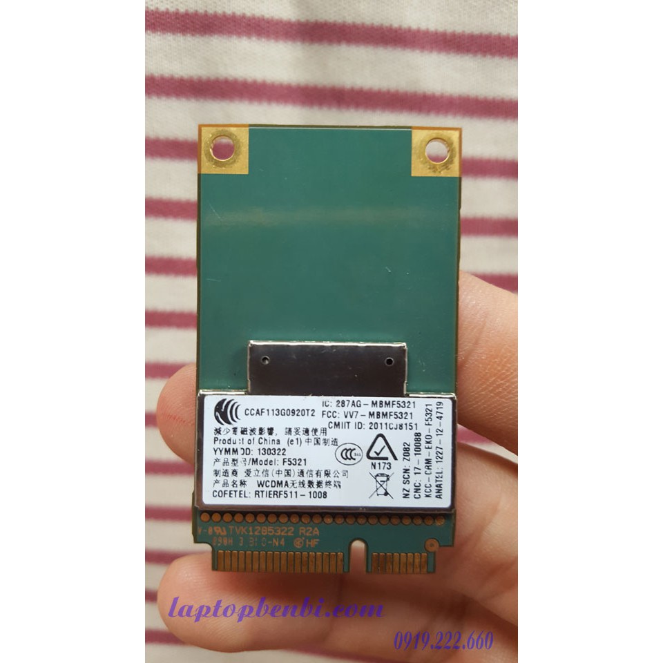 Card WWAN F5321 - HP hs2350 dùng cho laptop hp 8470p,8570p,8570w | WebRaoVat - webraovat.net.vn