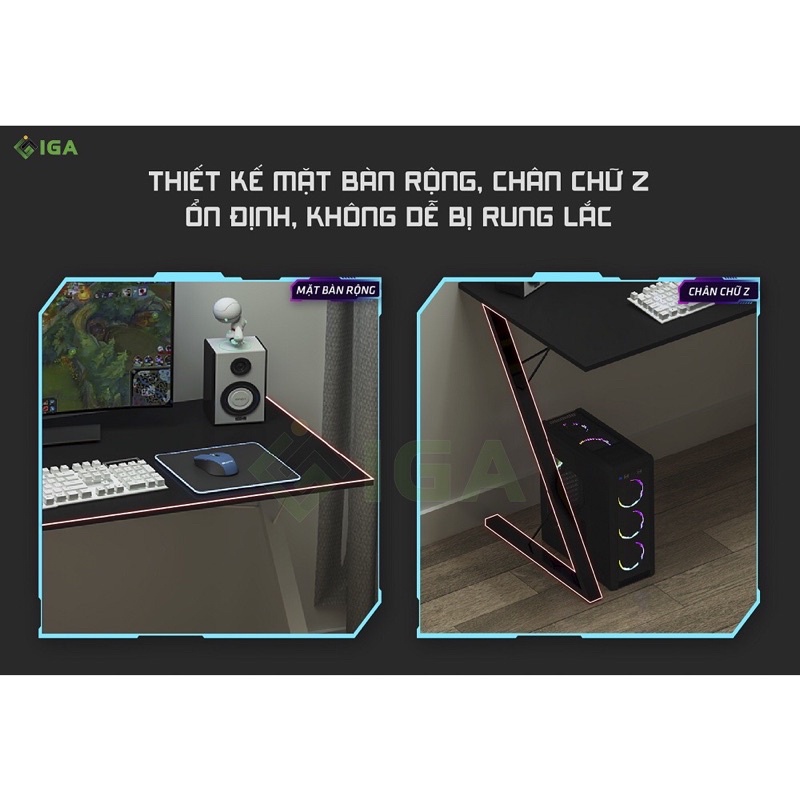 bàn gaming dành cho các game thủ cày xuyên thời gian GM57