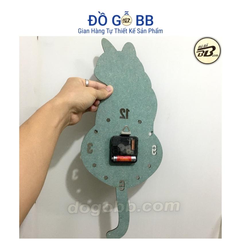 18x42cm Đồng Hồ Treo Tường Hình Mèo Giá Rẻ Phim Hoạt Hình Disney Cho Trẻ Em Decor Bằng Gỗ Trang Trí -Đồ Gỗ BB