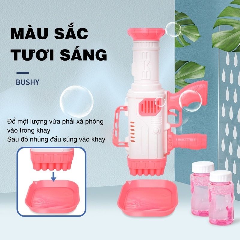 Súng bắn bong bóng xà phòng BAZZOKA 32 nòng siêu mạnh PAPAZUM