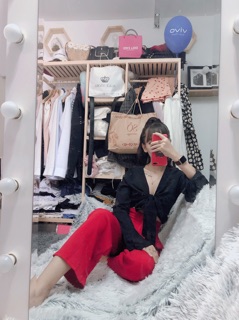 Set cột nơ quần suông