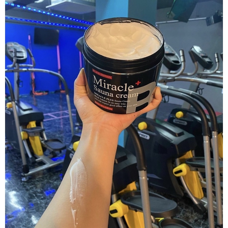 Kem tan mỡ lạnh Miracle Sauna Cream Black Edition 500g Nội địa Hàn Quốc