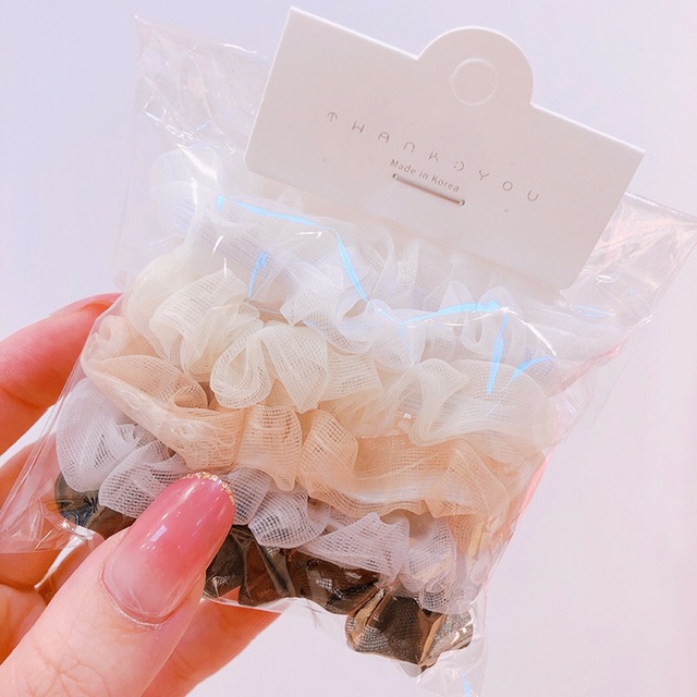 Scrunchie xinh xắn nhiều màu, buộc tóc vải nhiều màu xinh xắn. Nơ buộc tóc bằng vải đáng yêu