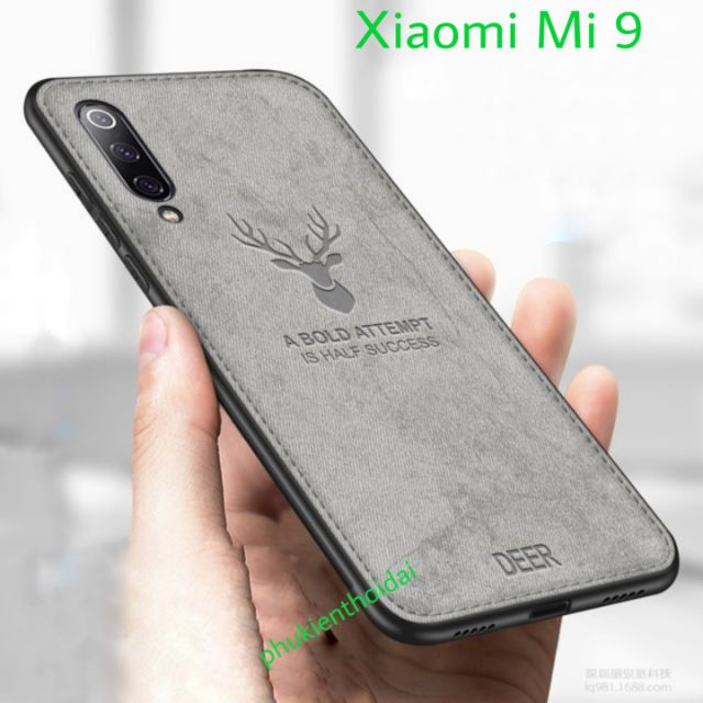 Ốp lưng vải đầu hươu Xiaomi Mi 9  / Mi 11 cao cấp