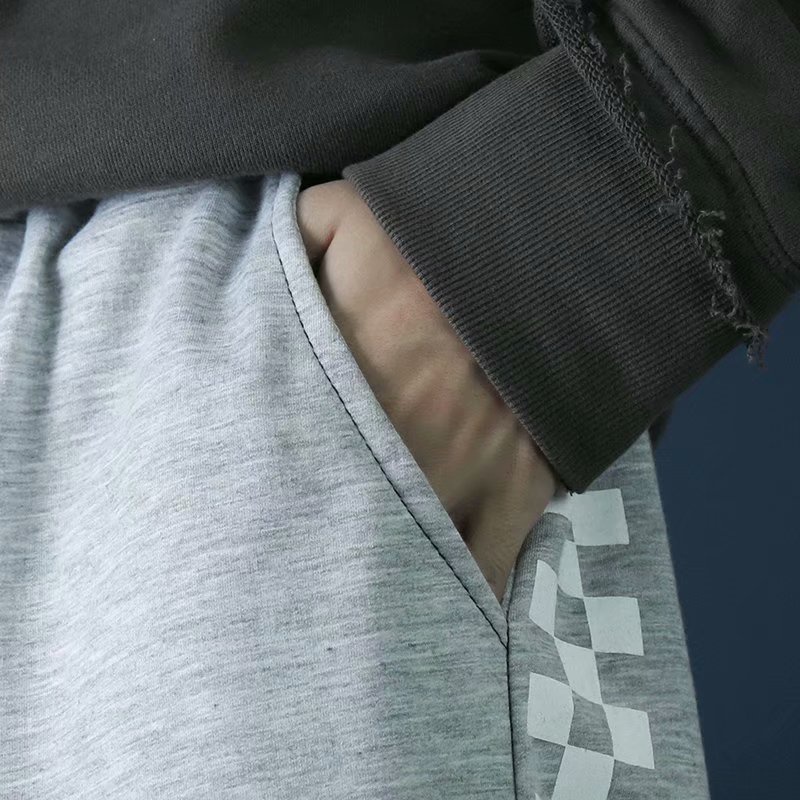 Quần dài ống rộng họa tiết kẻ ô vuông phong cách Hàn Quốc thời trang thường ngày cho nam