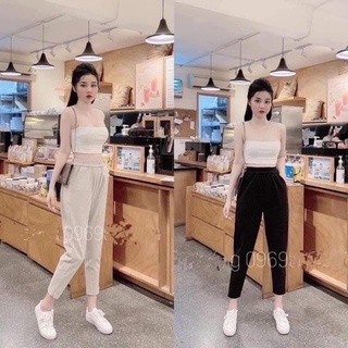 QUẦN BAGGY DẠ CẠP CHUN 2 KHUY GẤU
