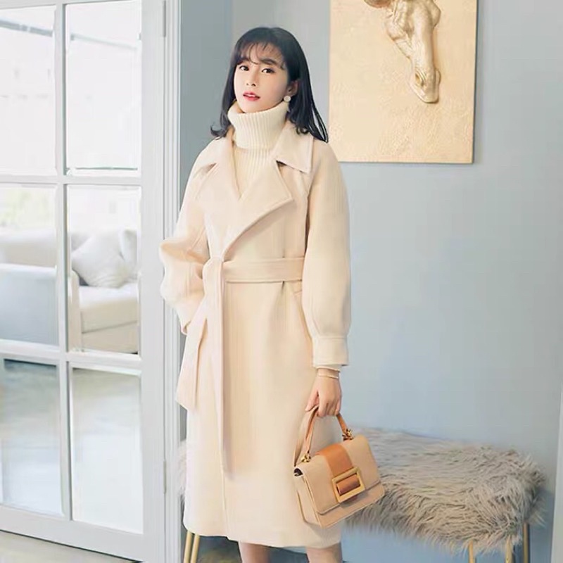 Áo khoác dạ dáng dài 3 màu lên dáng cực xinh