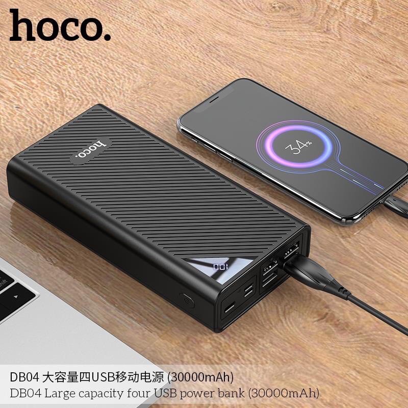 Sạc dự phòng 30000mah chính hãng Hoco Db04 4 cổng sạc hỗ trợ sạc nhanh