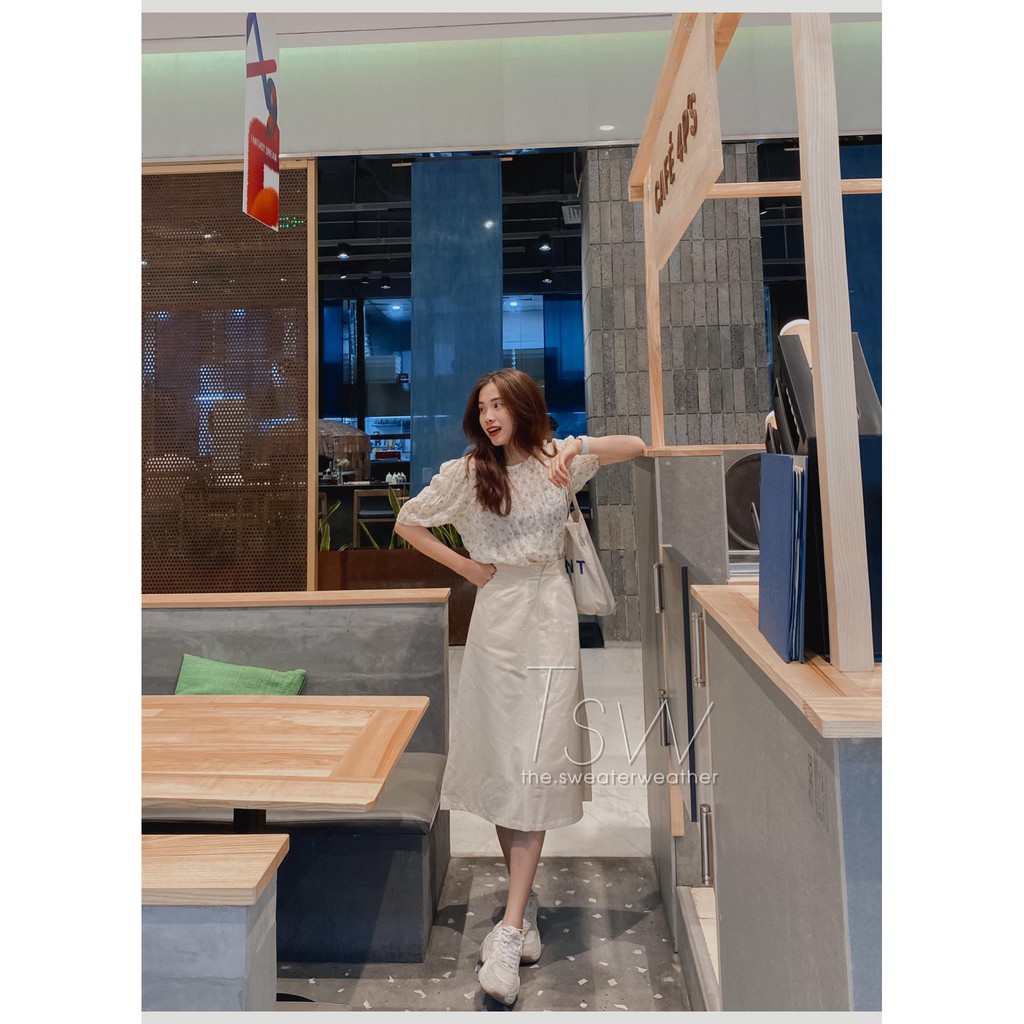 Chân váy nữ chữ A chất thô basic dáng dài - The Sweater Weather | BigBuy360 - bigbuy360.vn