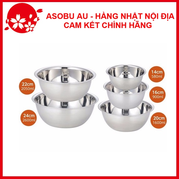 [GIẢM SỐC] Set 5 tô inox cao cấp NỘI ĐỊA NHẬT BẢN