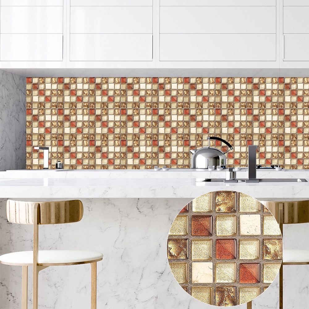 1 Miếng Dán Tường Giả Gạch Trang Trí Nhà Bếp/Phòng Tắm DIY