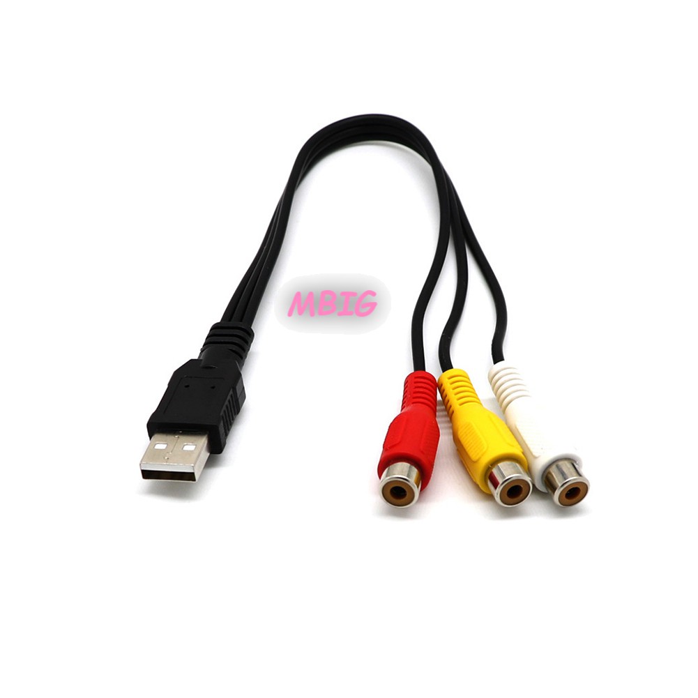 Cáp chuyển đổi USB sang 3 RCA dùng cho HDTV chất lượng cao tiện dụng | WebRaoVat - webraovat.net.vn