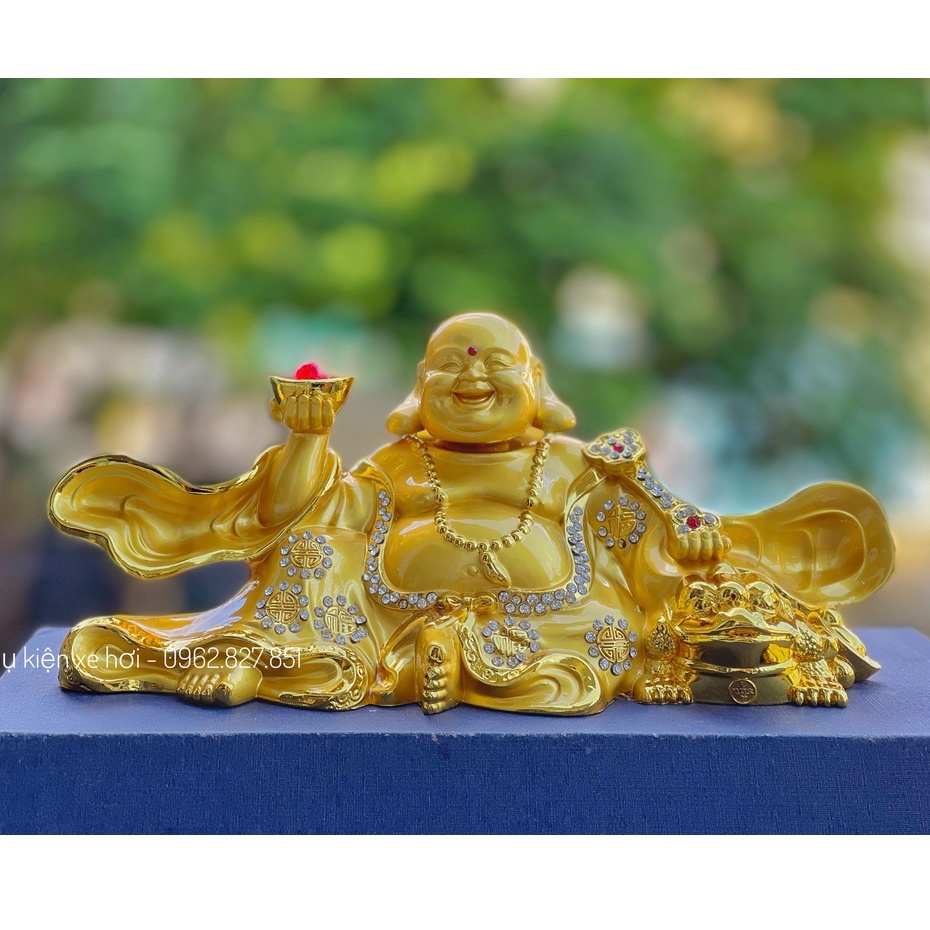 Tượng Phật Di Lặc Vật Phẩm Phong Thủy - Tượng Phật Mạ Vàng Trang Trí Taplo, Bàn Làm Việc