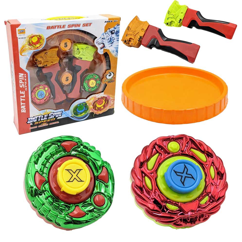 Bộ 2 Con quay BATTEL SPIN - 2 tay phóng - 1 sàn đấu