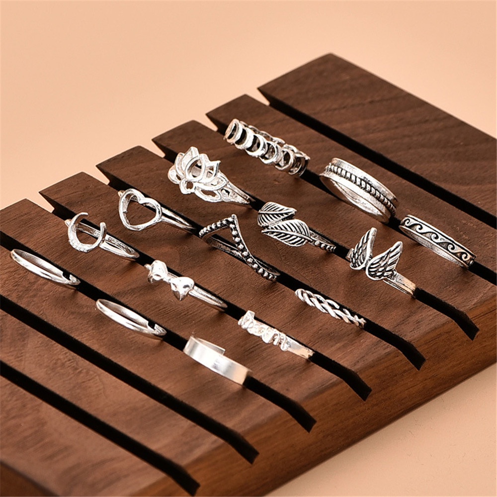 Bộ 15 Nhẫn Đeo Đốt Ngón Tay Nhiều Kiểu Phong Cách Boho Thời Trang Cho Nữ