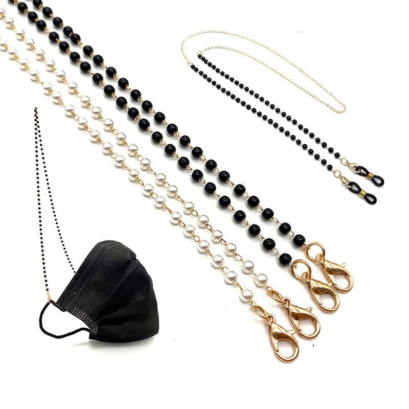 Dây Đeo Kính Mát Đính Ngọc Trai Giả Thời Trang Dành Cho Nữ