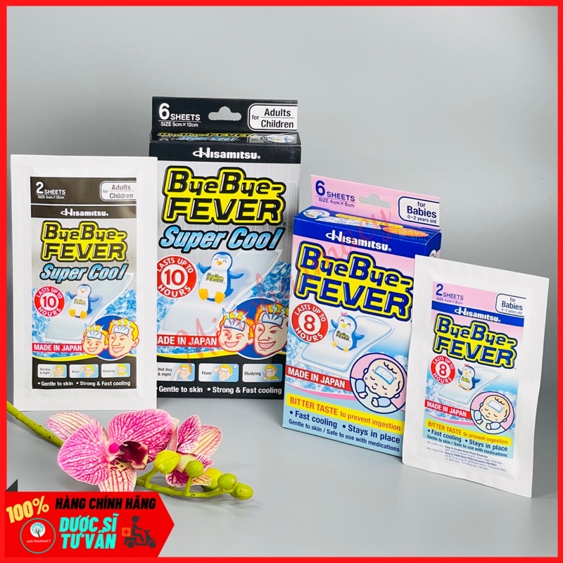 Miếng dán hạ sốt nhanh trẻ em Hisamitsu Bye Bye-Fever for babies  - Minpharmacy