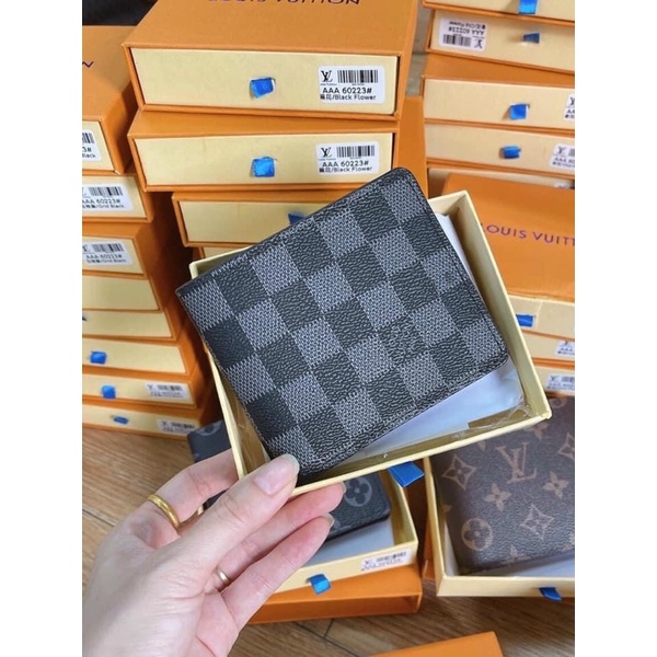 [CÓ HỘP] Ví nam mini gập 2 cầm tay nhiều ngăn (thích hợp làm quà tặng) hàng đẹp Size 12