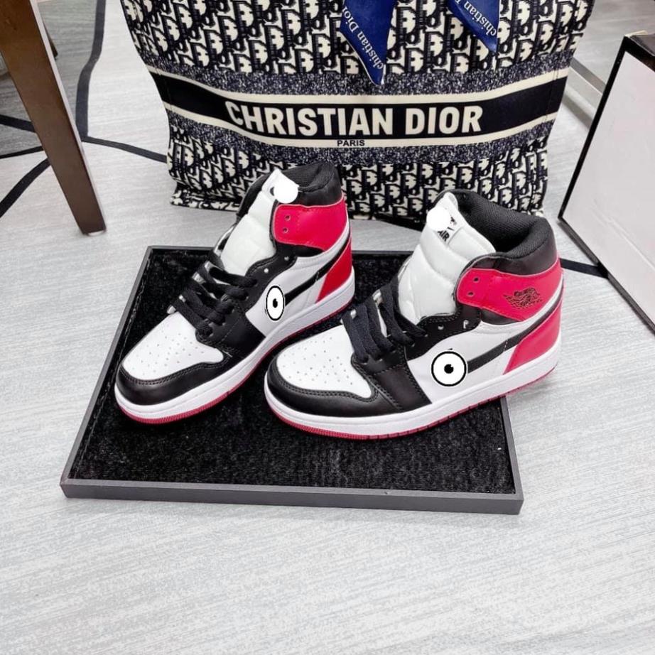 [FREE SHIP] Giày Jordan  𝐜ổ 𝐜𝐚𝐨 ⚡️𝐅𝐑𝐄𝐄 𝐒𝐇𝐈𝐏⚡️ Giày Jordan  đỏ đen cổ cao nam nữ hàng cao cấp full box bill