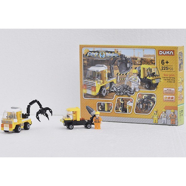 Bộ đồ chơi Ghép hình DUKA - xây dựng thành phố 225 chi tiết   - MLB