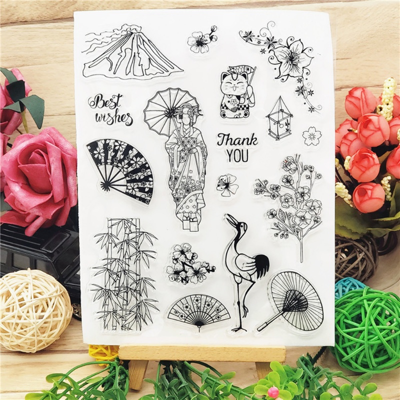 Con Dấu Silicone Trong Suốt In Chữ Thank You Trang Trí Sổ Tay DIY