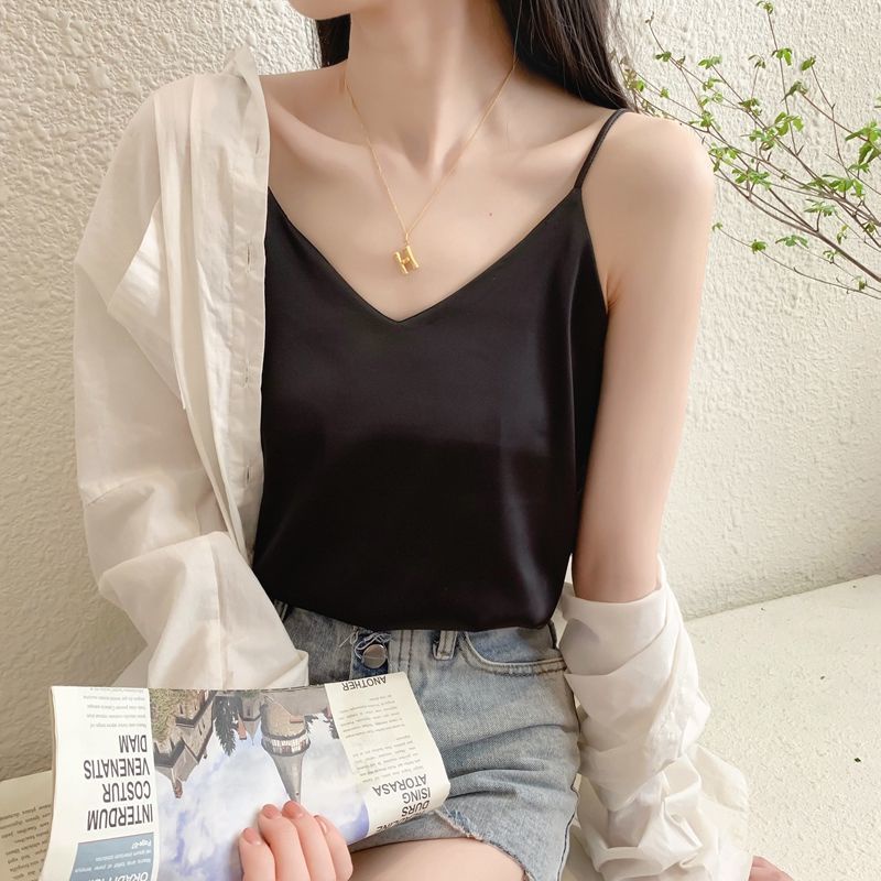 Áo Lụa Hai Dây Thời Trang Quyến Rũ Cho Nữ