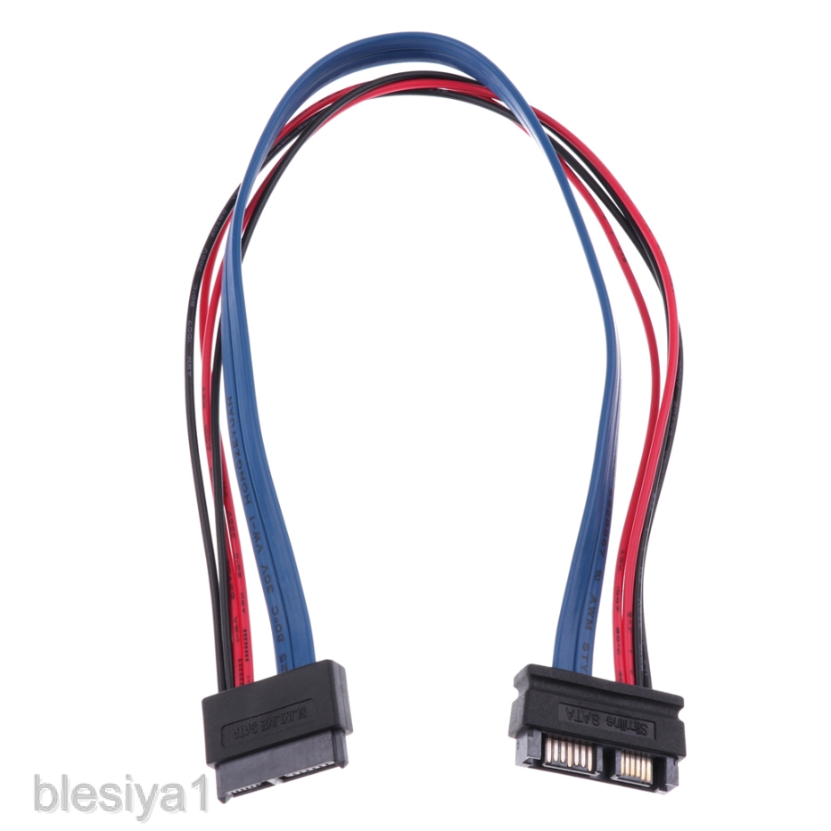 11.8'' SATA 13P Male Plug to SATA 7 + 6 Pin Female Cable Extension Line