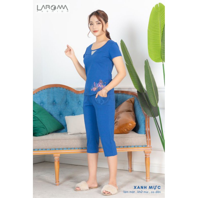 Bộ ở nhà NỮ Laroma chất liệu cotton cao cấp khử mùi