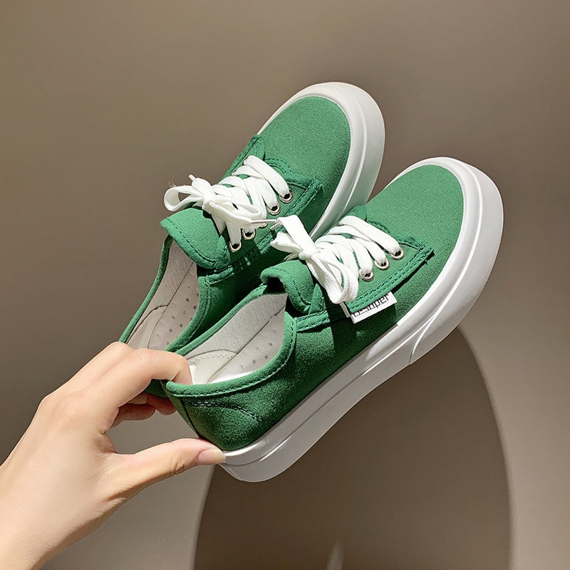 Hàng Có Sẵn Bán Chạy~ Giày Bánh Mì Vải Bạt Đế Dày Thoáng Khí Phong Cách Mùa Hè Năm 2021 Thoáng Khí Cho Nữ