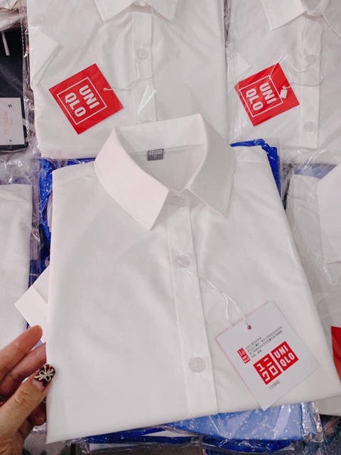 ÁO SƠ MI TRẮNG CỔ ĐỨC UNI ( SƠ MI NỮ CÔNG SỞ ) | BigBuy360 - bigbuy360.vn