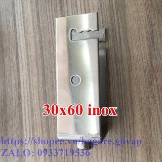 Pát U 30x60 inox304 kẹp dưới pin năng lượng mặt trời-solar panel