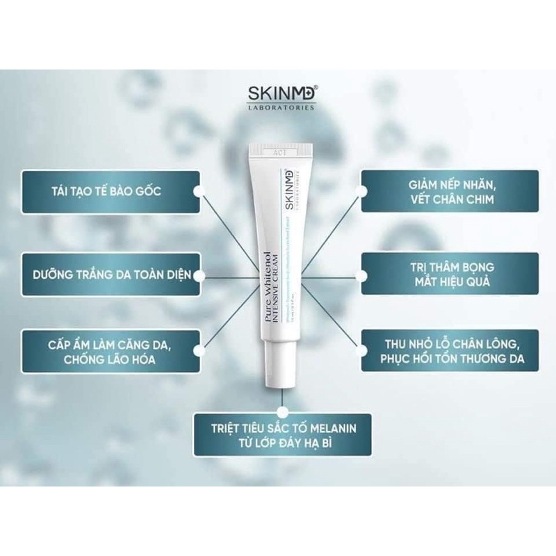 Kem Giảm Thâm Nám Sáng Da SkinMD Pure Whitenol 15ml