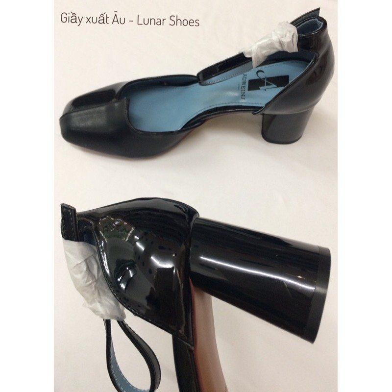 THANH LÝ G123b Giầy khoét eo màu đen ADWEINA