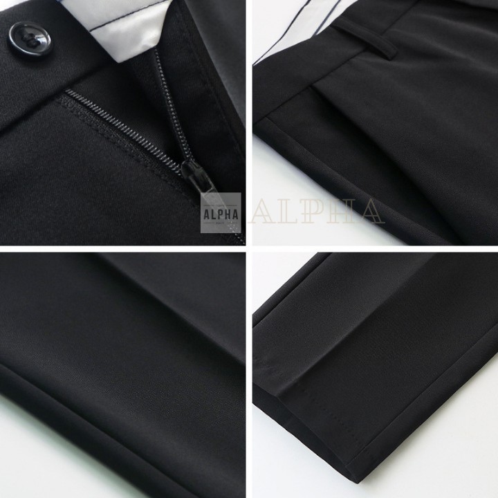 Quần tây nam dáng baggy  (COMBO 2 quần)  màu trơn chất vải co giãn cao cấp AZ - Shop