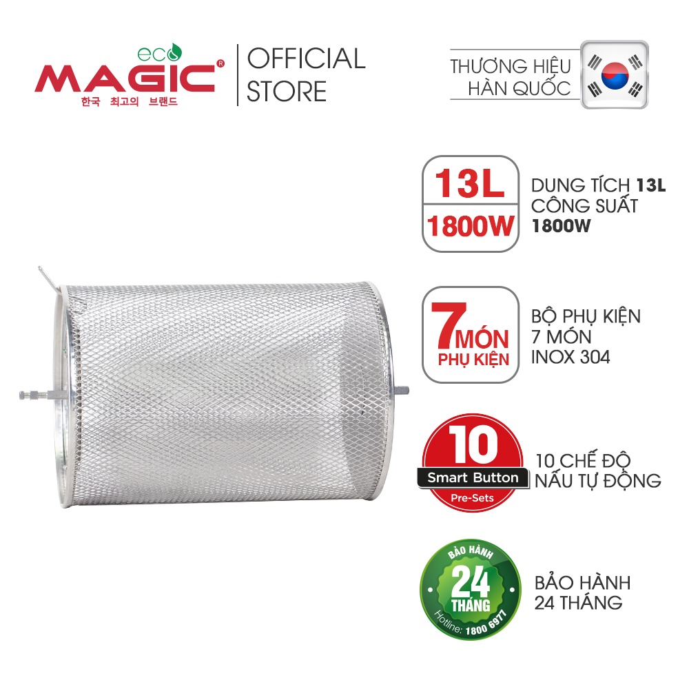 Nồi chiên không dầu kết hợp lò nướng Magic Eco M13, dung tích 13L