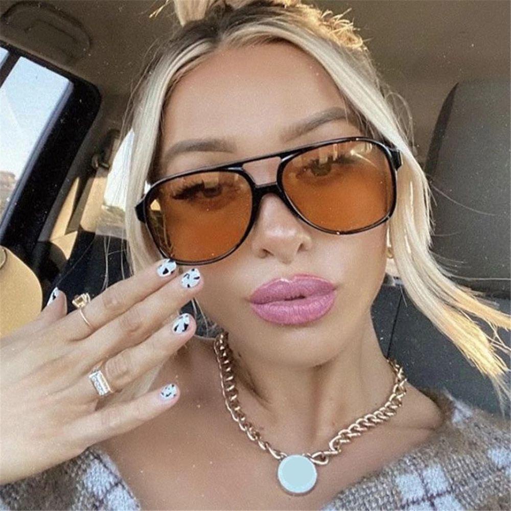 Kính Mát Tròng Vuông Oversize Chống Tia UV400 Phong Cách Cổ Điển Sang Trọng Thời Trang Cho Nam Và Nữ