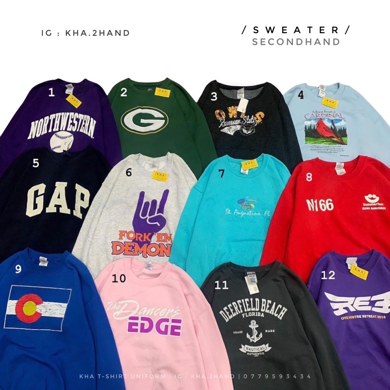 2Hand / Sweater Unisex / Hàng Tuyển Loại 1
