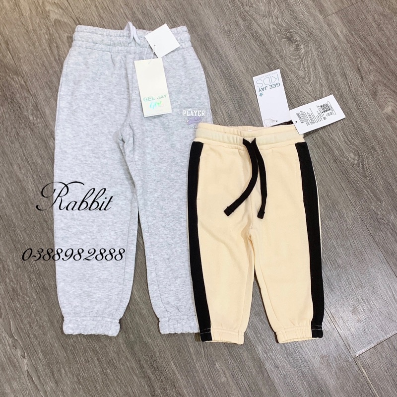 Quần nỉ Geejay phối sọc