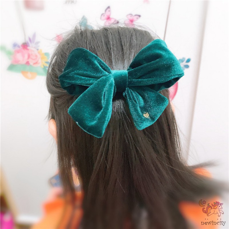 Kẹp Tóc Hai Mảnh Đính Nơ Dễ Thương Cho Bé Gái