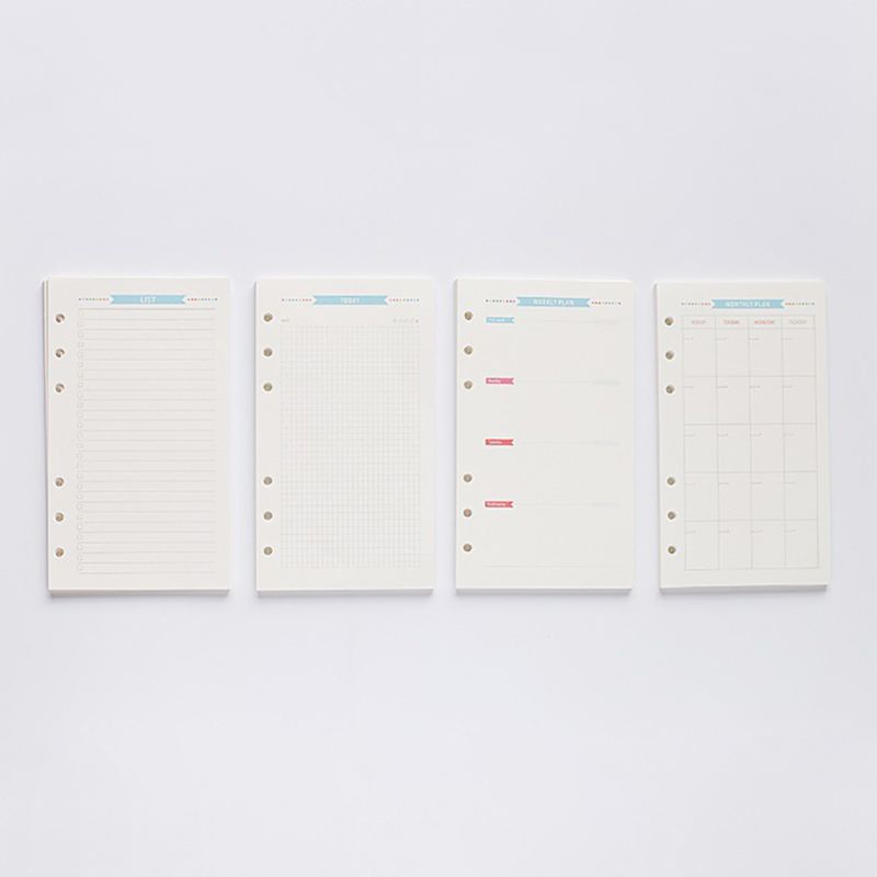 KIN A5 Sổ tay rời Giấy tờ nạp lại cho A5 Công cụ lập kế hoạch lá rời Notepad Journal