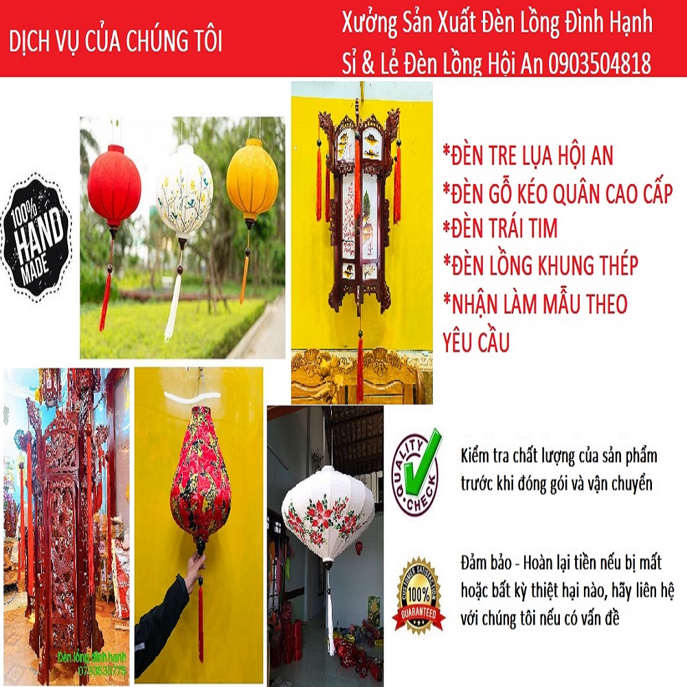 Đèn Lồng Tre Lụa Hội Hội An Vẻ Tranh Thủ Công Hình Đĩa Bay Size 50cm. Đèn Ngủ, Đèn Trần, Trang Trí Nhà Cửa...