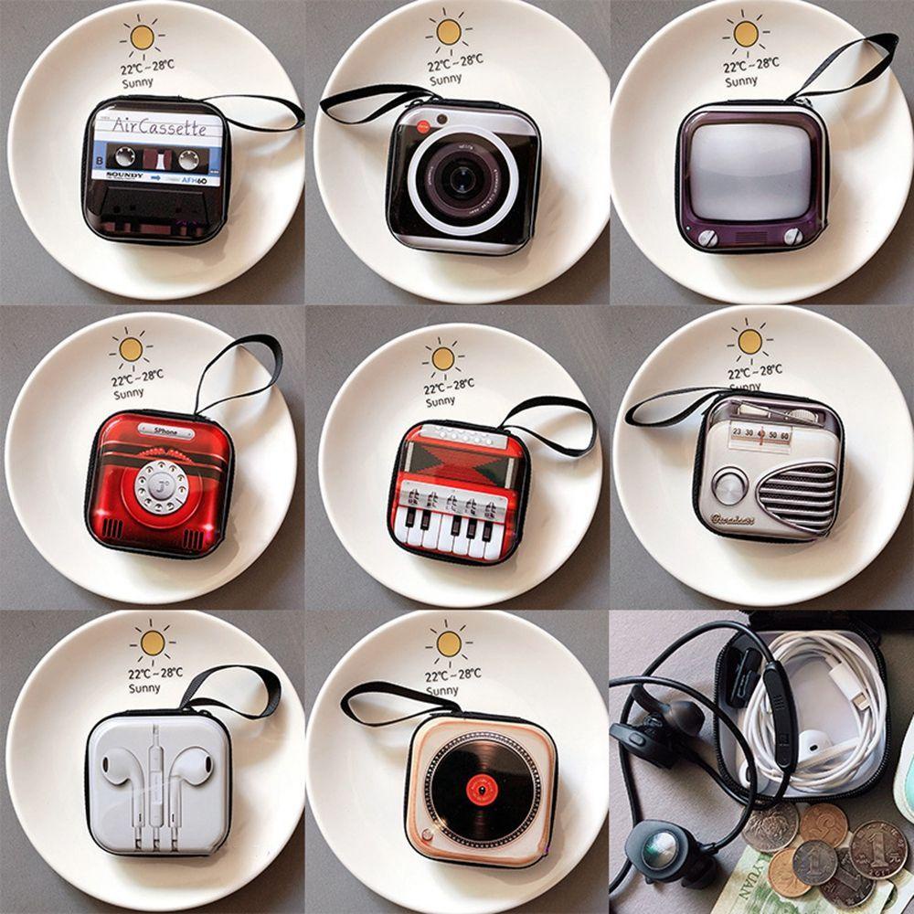 Ví Đựng Tiền Xu Mini Họa Tiết Lấp Lánh Phong Cách Retro