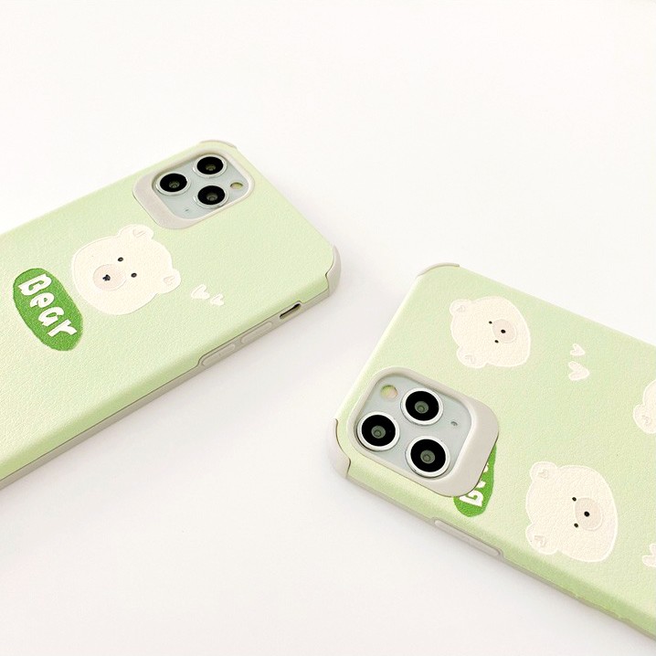 Ốp lưng iphone Green Bear da viền chống va đập 5/5s/6/6plus/6s/6splus/7/7plus/8/8plus/x/xr/xs/11/12/pro/max/plus/promax | BigBuy360 - bigbuy360.vn