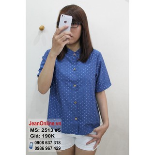 Sơ Mi Cổ Trụ Tay Ngắn Bigsize Nữ (MS 2513)