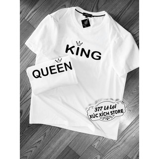 Logo in áo trực tiếp, sticker patch logo ủi áo theo yêu cầu chữ KING QUEEN