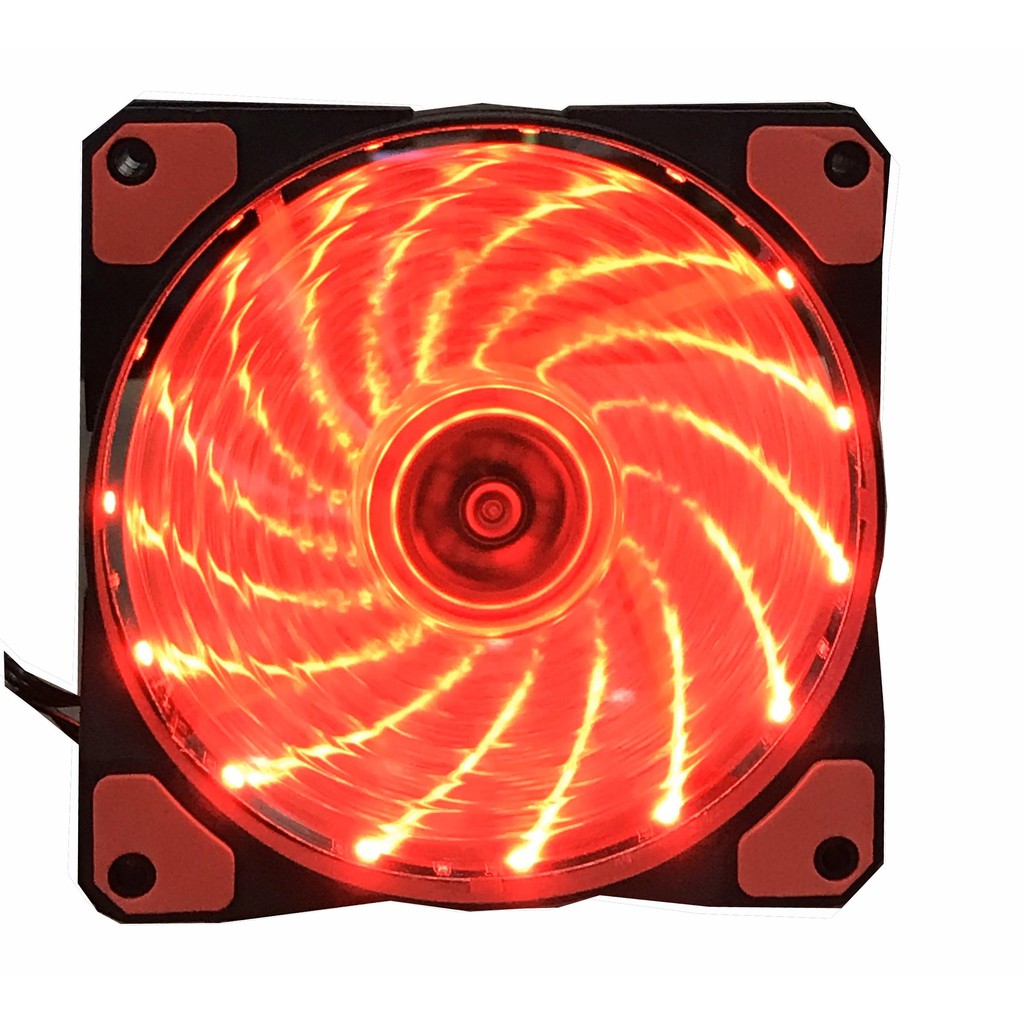 Fan case quạt tản nhiệt thùng máy cpu 12CM 12 INCH có đèn led 15 đèn CD 1225L 12FA màu trắng , đỏ ,xanh lá,xanh dương