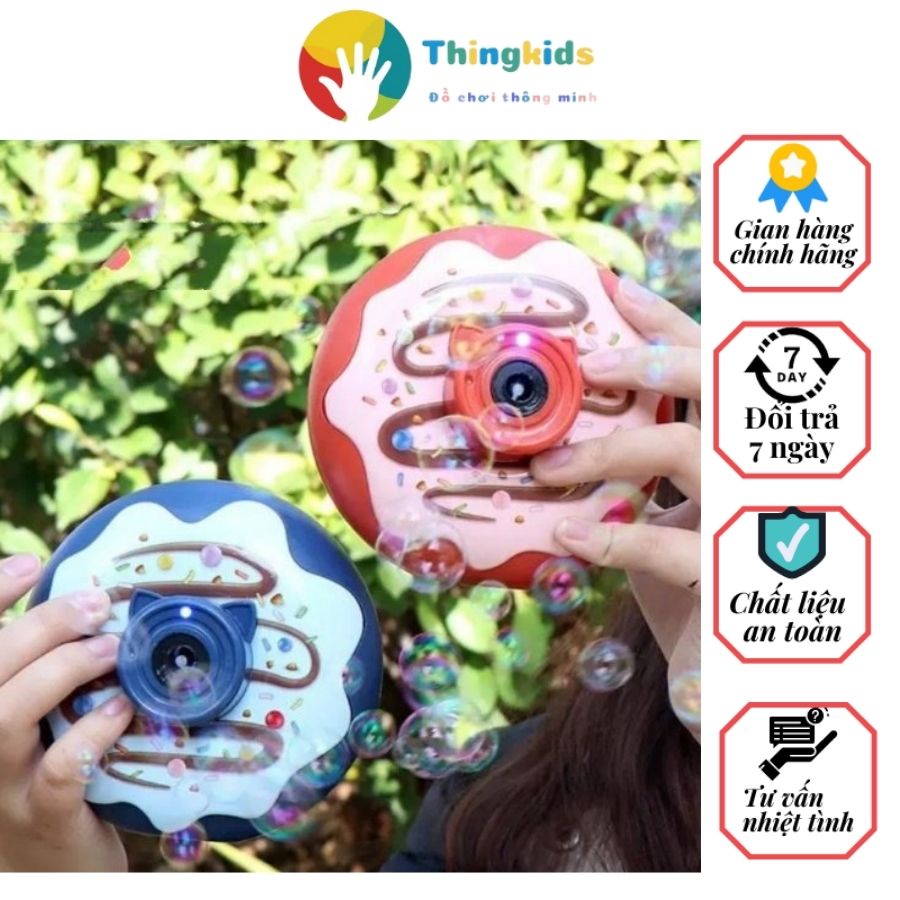 Đồ chơi máy ảnh thổi bong bóng tự động có nhạc- THINGKIDS