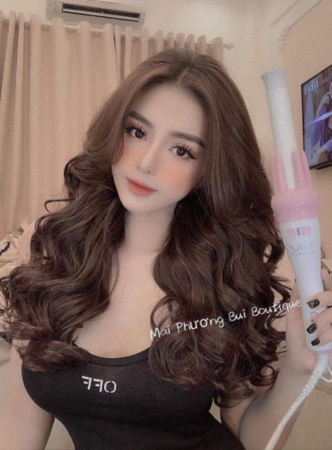 Máy làm xoăn trục xoay tự động 360°