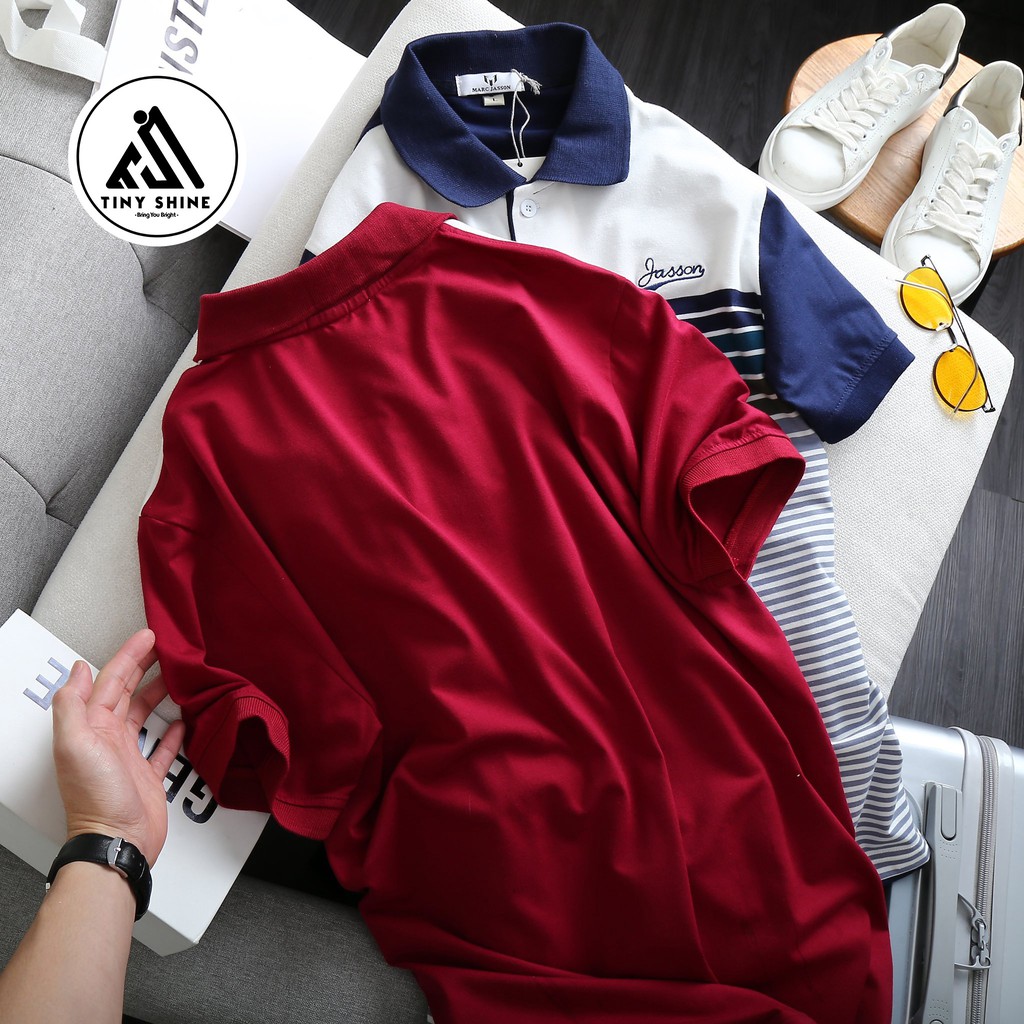 Áo Polo Có Cổ Phong Cách Qúy Ông Ngắn Tay Kẻ Sọc Thời Trang Jasson (TinyShine)